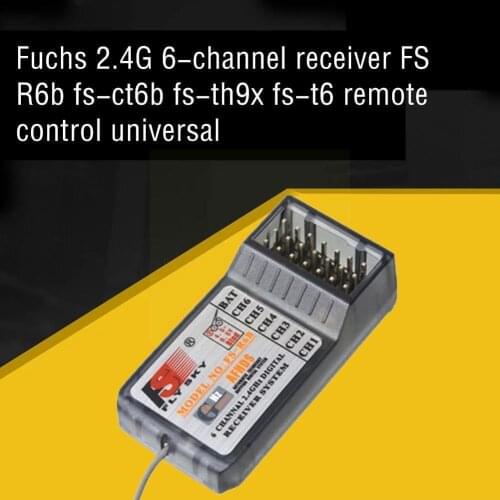 Flysky Fs-r6b Fs R6b 2.4g 6ch Receiver For Rc Transmitter 9ch Fs Th9x Ct6b T6 Th9b V4w7