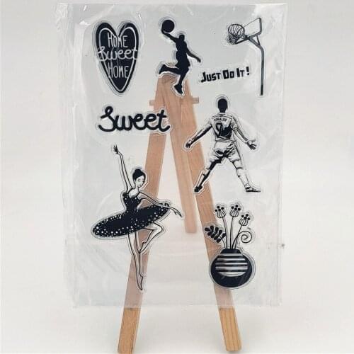 11*16cm ballerina Transparent Clear Stamps / Silicone Seals Roller Stamp for DIY scrapbooking photo album/Card Making