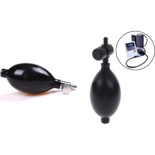 Black Medical Sphygmomanometer Tonometer Ball Replacement Manual Inflation Blood Pressure Latex Bulb With Air Release