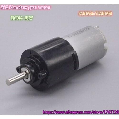Brand new 280 DC motor DC6V~12V 60~120rpm 27mm Planetary gear motor