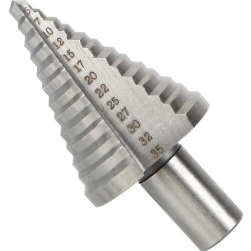 Hole Cutter Drill Tool Wood Metal Drilling Power Tools 13 Step Cone Drill Bits 5-35 mm Fluted Edges HSS Step Drill Bit