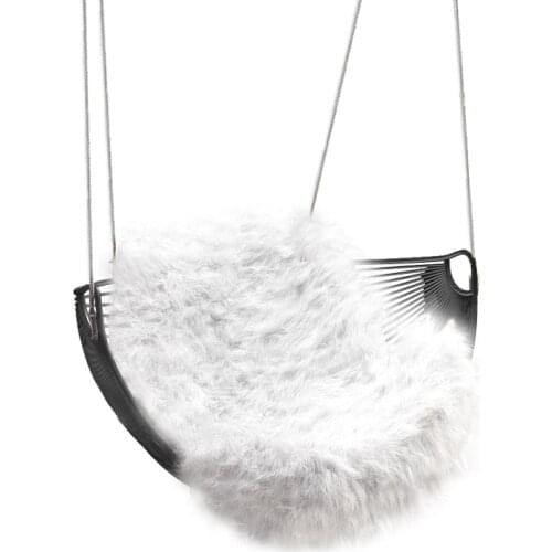 TT Nordic Small Glider Iron Single Basket Indoor Home Balcony Swing Cradle Chair