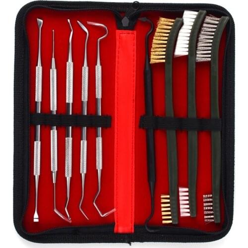 Universal Gun Rifle Cleaning Kit Tactical Double Ended Brass Steel Nylon Gun Brushes Military Pistol Gun Cleaning Tool Set