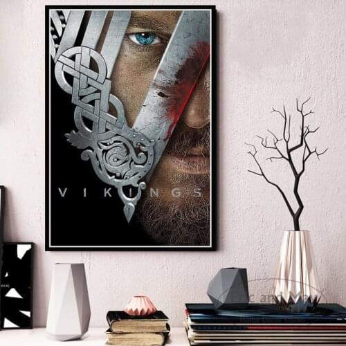 Vikings Classic Tv Series Show Canvas Painting Posters And Prints Wall Pictures For Living Room Vintage Decorative Home Decor