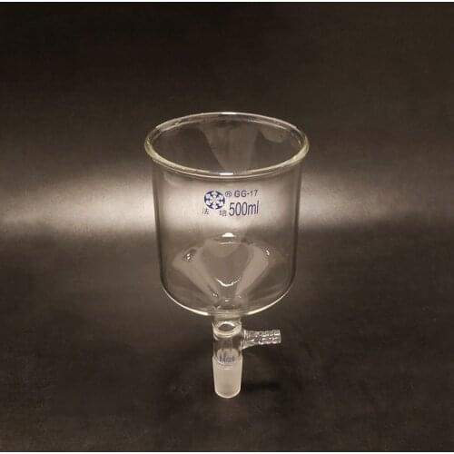 Filtration funnel,with grinding mouth,50ml/100ml/150ml/250ml/350ml/500ml,Joint 24/29,Cylindrical suction funnel,Bush funnel