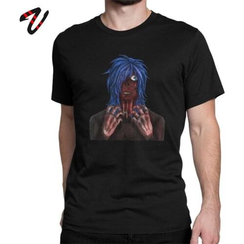 Funny Tshirt Sally Face Blue Wig T-Shirts Men Novelty Premium Cotton Tee Shirt O Neck Short Sleeve T Shirts Best Gift Idea Tops