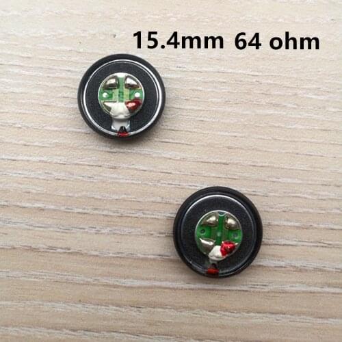 1 Pair 15.4mm 64 Ohm Flat Head Earbuds Speaker Unit MX500 Speaker Driver Unit Earphone Speaker Diy Earphone Accessories