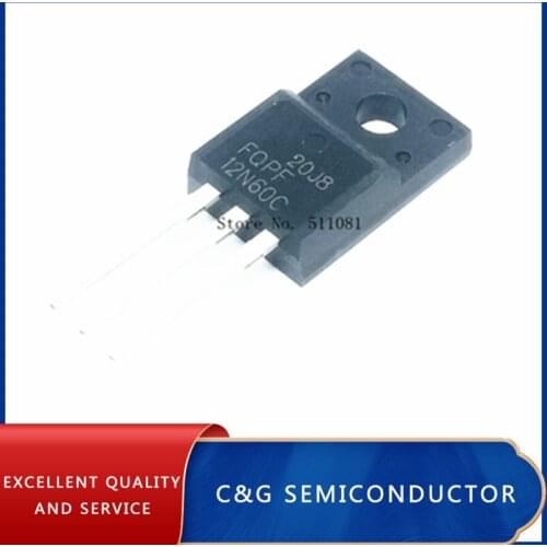 10PCS FQPF12N60C 12N60C 12N60 600V 12A MOSFET N-Channel transistor TO-220F