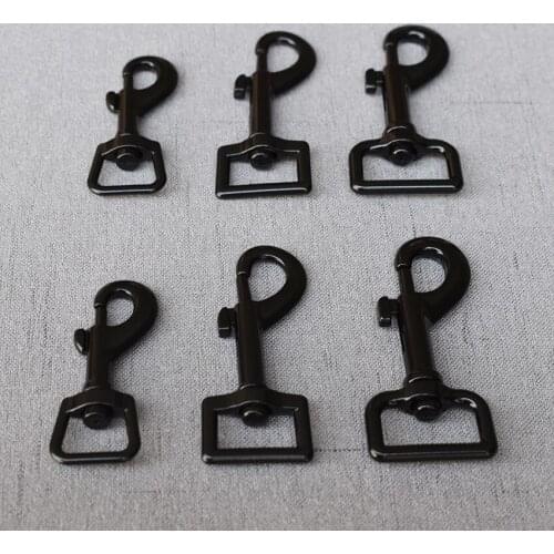 100 Pcs/Lot 15mm 20mm 25mm Black Snap Hook Metal Belt Buckle Bag Clasps Lobster Swivel Trigger Clip Dog Pet Leash Straps Belt