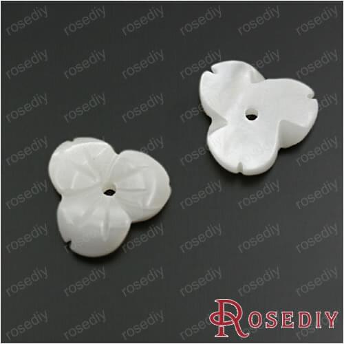 Wholesale 10mm Original Color Flower Natural Freshwater Shell Beads Diy Jewelry Findings Accessories 4 pcs(JM5712)