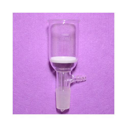 60ML,24/29 Ground Joint,Filter Funnel,10MM Hose Connection,Porosity 3