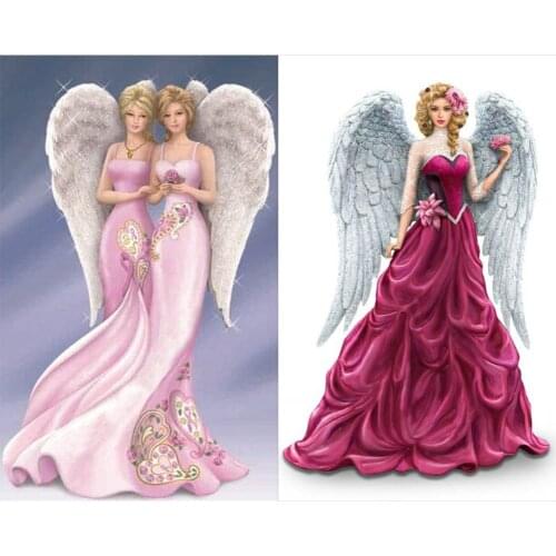 Angel Dress Lady 5D DIY Diamond Painting Kits Full Round Drill Wall Picture Handmade Rhinestones Mosaic Craft Gift Home Decor