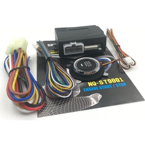 12V Car Alarm Car Engine Push Start Button RFID Lock Ignition Starter Keyless Entry Start Stop Anti-theft System NQ-ST9001
