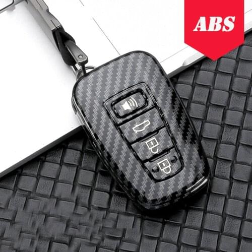 Carbon ABS Car Key Case Full Cover For Toyota CHR C-HR Prado Camry Avalon Prius Corolla RAV4 Prius 2018 2019 2020 2/3/4 Button