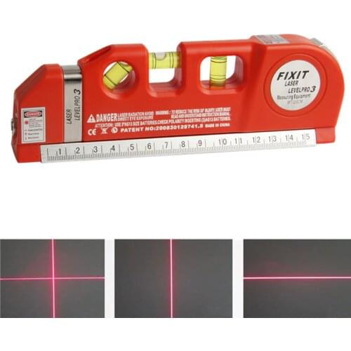 Infrared Laser Level 4 in 1 Cross Line Laser With Tape Measure 2.5M Multipurpose Measurment Hand Tools