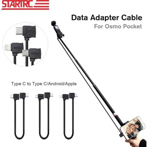 STARTRC OSMO Pocket Accessories Data Adapter Cable Type-c to Type-c/Micro/Ios 90° Plug 10/30CM Cable For DJI OSMO Pocket Cable