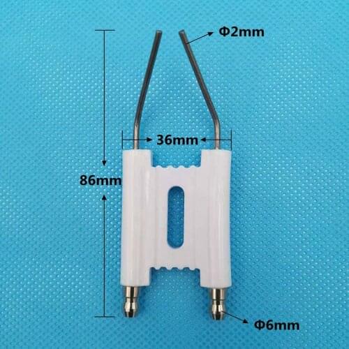 Burner Ceramic Ignition Needle, double pole Ceramic firing needle, Oil Burner H type Ignition Electrode, sparking plug