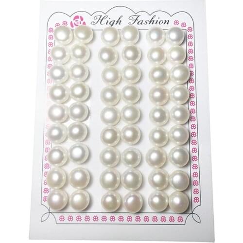 Button pearl freshwater pearl AAA white button pearl