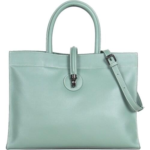 Leather Business Women Briefcase Handbag Female Professional Laptop Commuting Tote Bag Large Capacity Shoulder Messenger Bags