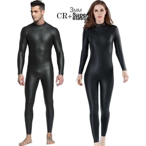 3MM one-piece wetsuit CR+ super elastic triathlon wetsuit men warm and cold light leather wetsuit men