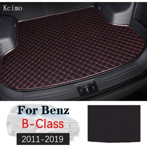 Leather Car Trunk Mat Carpet Tail Benz Cargo Liner For Mercedes Benz B Class 2011-2019 Trunk Boot Mat Rear Benz W246 Liners Pad