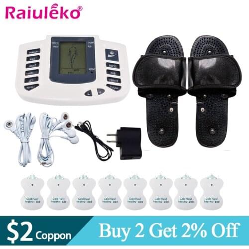 16 Pads Electrical Muscle Stimulator Pulsed Slippers Therapy Massager Pulse Tens Acupuncture Full Body Massage Relax Care