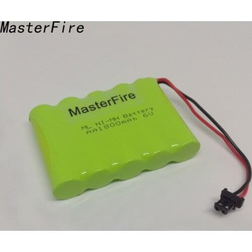 MasterFire Brand New 6v 1800mah AA Ni-Mh Rechargeable Battery NiMH Batteries Pack with plug