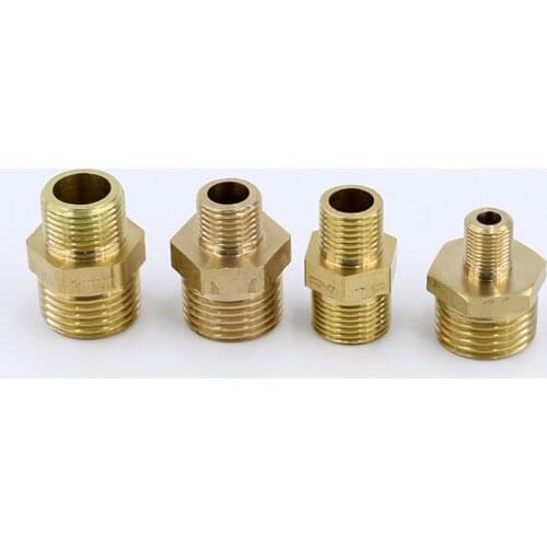 Copper outer wire inner teeth variable diameter pair wire double outer wire copper joint 1/8 1/4 3/8 3/4 1/2 "male thread