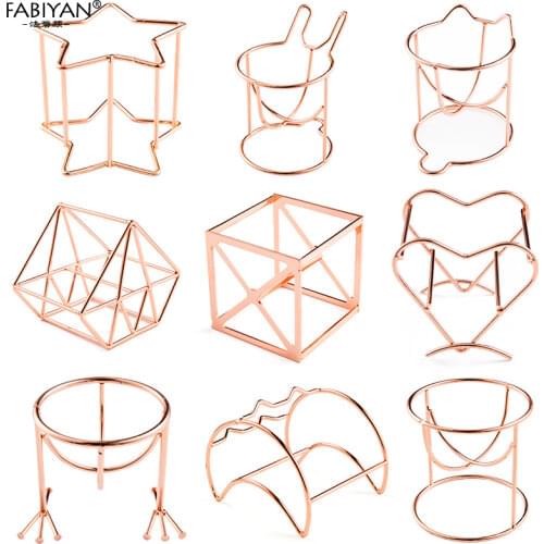 1Pcs Metal Bracket Makeup Puff Rack Cosmetic Holder Blender Display Stand Alloy Drying Power Make Up Sponge Tools 17 Style