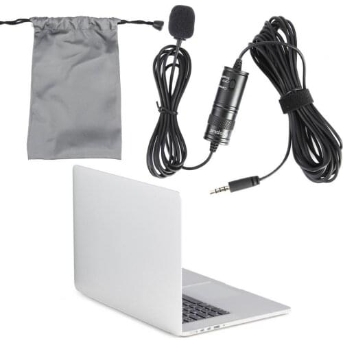 LVD600 Microphone Universal Portable Durable 3.5mm 6.5mm Phone Camera PC Clipper Microphone for Live Broadcast