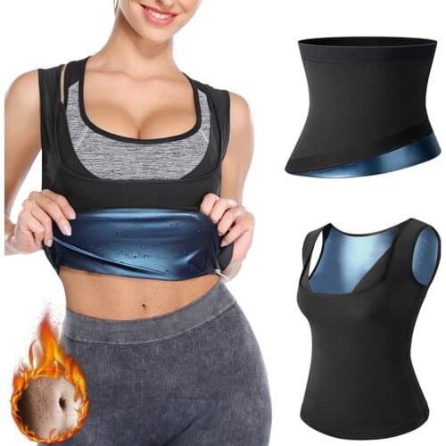 Polymer Body Shaper Sauna Sweat Waist Trainer Women Slimming Sheath Belly Shapers Modeling Belt Weight Loss Corset Top Shapewear