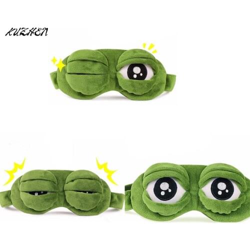 Fashion Frog Sad Frog 3D Eye Mask Cover Sleeping Funny Rest Sleep Funny Gift