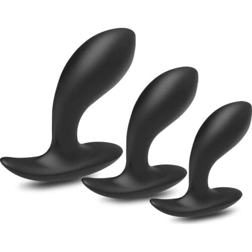 Butt Plug Trainer Kit For Comfortable Long-Term Wear,3Pcs Silicone Anal Plugs Training Set With Flared Base Prostate Massager
