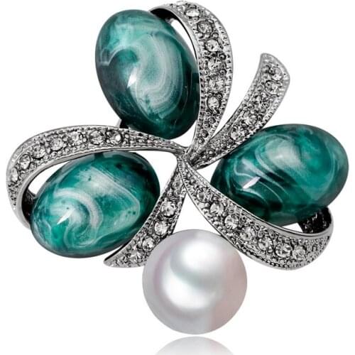 Earofcorn New Creative Rhinestone Studded Brooches Color Stone Boutonniere Clothing Accossories