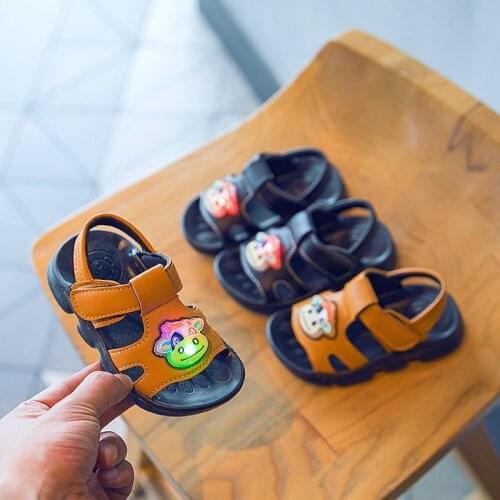 Summer new childrens sandals baby toddler shoes girls beach shoes soft bottom boys sports sandals Girl Sandals Led Sandals