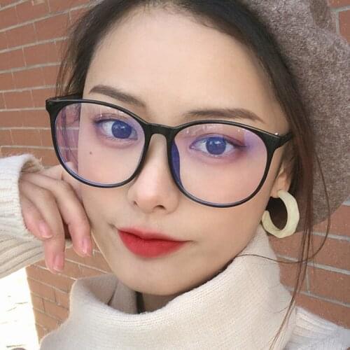 New Round Frame Women Men Eyeglasses Anti-Blue Radiation Lens UV400 Eye Protection Girl Sexy Ladies Fashion Eyewear