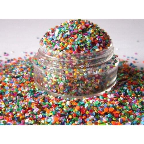 Flat Back Colorful Holographic Rhinestone Resins Round Nail Art Decoration Cellphone Case Decoration