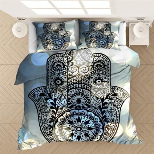 3D Buddha Print Bedclothes Comforter Bedding set King size Luxury Bohemian Duvet Cover Set Queen size Bed Set Home Textiles