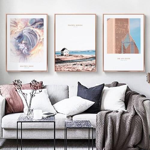 Nordic Abstract line Wall Art Canvas Poster and Print Canvas Painting Landscape Decorative Picture for Living Room Home Decor