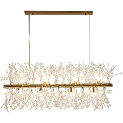 Snowflake Led Chandelier Nordic Style Lamp Creative Personality Crystal Model Atmosphere Light Luxury Living Room Lighting