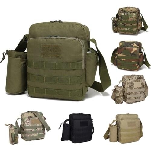 Climbing Hiking Tactical Shoulder Bag Water Bottle Holder Molle Phone Bags Waist Pack Pouch for Outdoor Sports Military Army