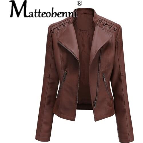 2021 Fashion Solid Zipper Pu Leather Biker Jacket Women Fall Winter Faux Fur Tunic Outerwear Female Plus Size Hooded Velvet Coat