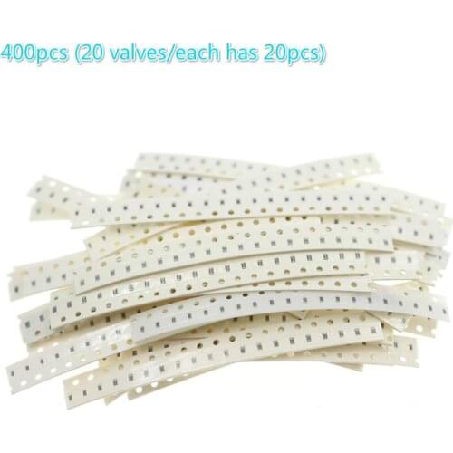 0805 SMD resistor 1/10-1M 20valuesX 20pcs=400pcs SMD resistance