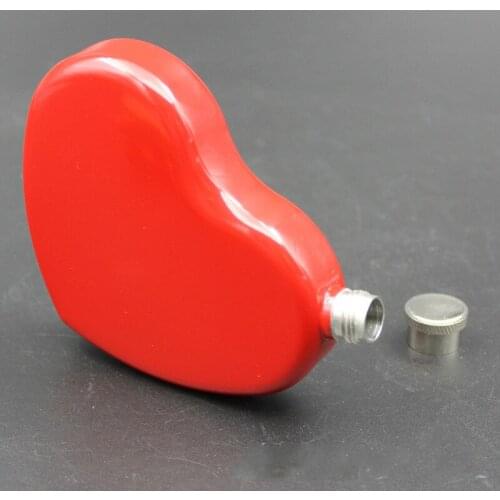 125ml Heart Shape Wine Pot 2 Colors Wine Bottle Portable Mini Outdoor Portable Distilled Beverage Vodka Container Pocket Flask