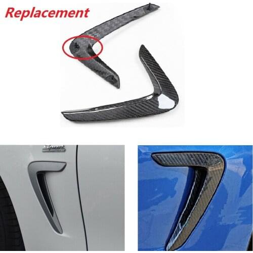 2 PCS Carbon Fiber Fender Trim Fit For BMW 4 Series F32 F33 F36 Car Accessories Side Fender Air Vent Cover