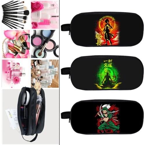 3D Cartoon One Piece Pencil Holder Make Up Box Cosmetic Zipper Storage Hip Hop School Supplies Beauty Anime Case Women Hand Bag
