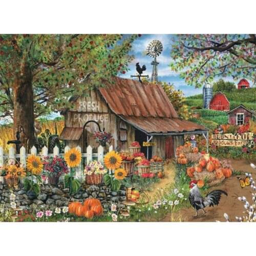 5D DIY Diamond Painting Pattens Fresh Farm Garden Diamond Embroidery Full,3d Cross Stitch Kits Creative Mosaic Bead Kit Home Art