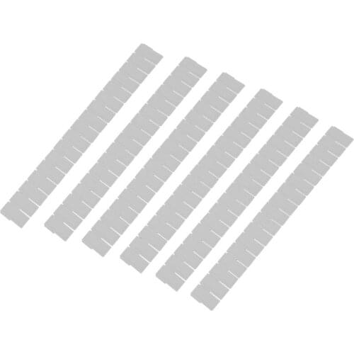 Quality 6pcs Plastic Drawer Closet Grid Divider Tidy Organizer Container Home Storage White