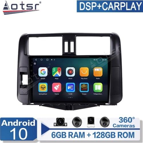6+128G Android Radio Car Multimedia Video Player For Toyota Prado 2010-2013 navigation GPS IPS screen PX6 No 2 Din AutoRadio