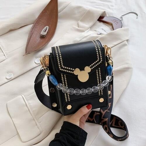 Disney cartoon Mickey large capacity handbag ladies girl shoulder bag diagonal bag shopping bag